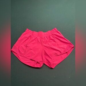 Lululemon High Rise “Hotty Hot” Pink Shorts